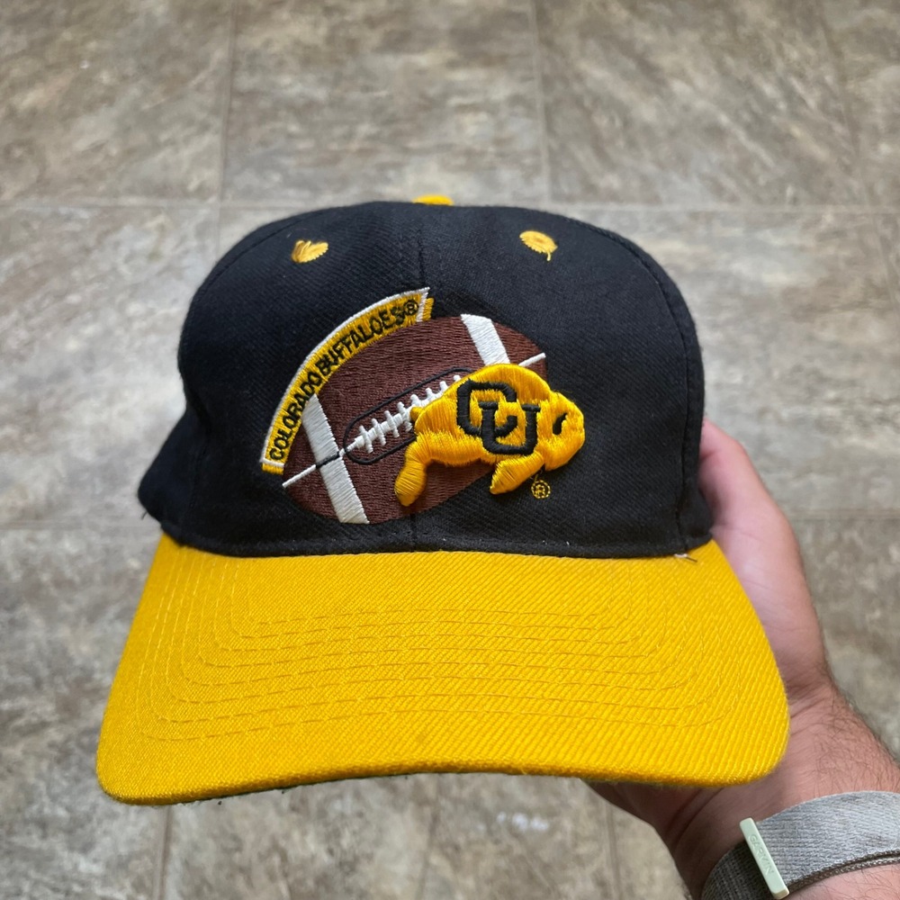Vintage The Game Colorado Buffaloes Snapback Hat Black Gold CU Boulder NCAA Cap